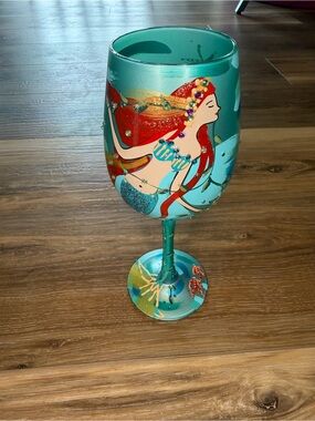 Hand-Painted Mermaid Wine Glass - Lolita